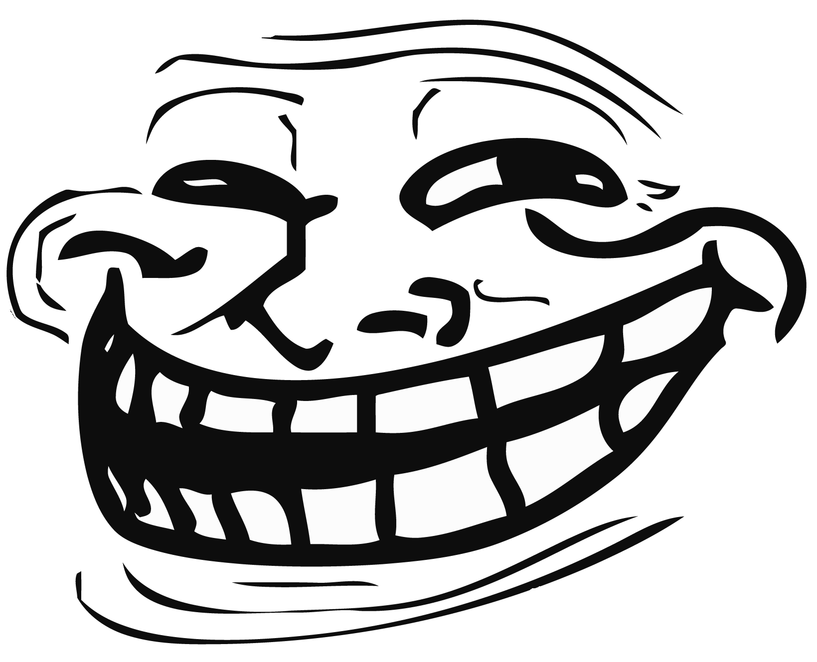 Trollface PNG transparent image download, size: 1327x1080px