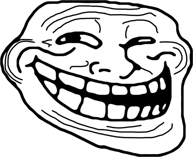 Trollface Png Transparent - Troll Face Meme Clipart (#983329) - PikPng