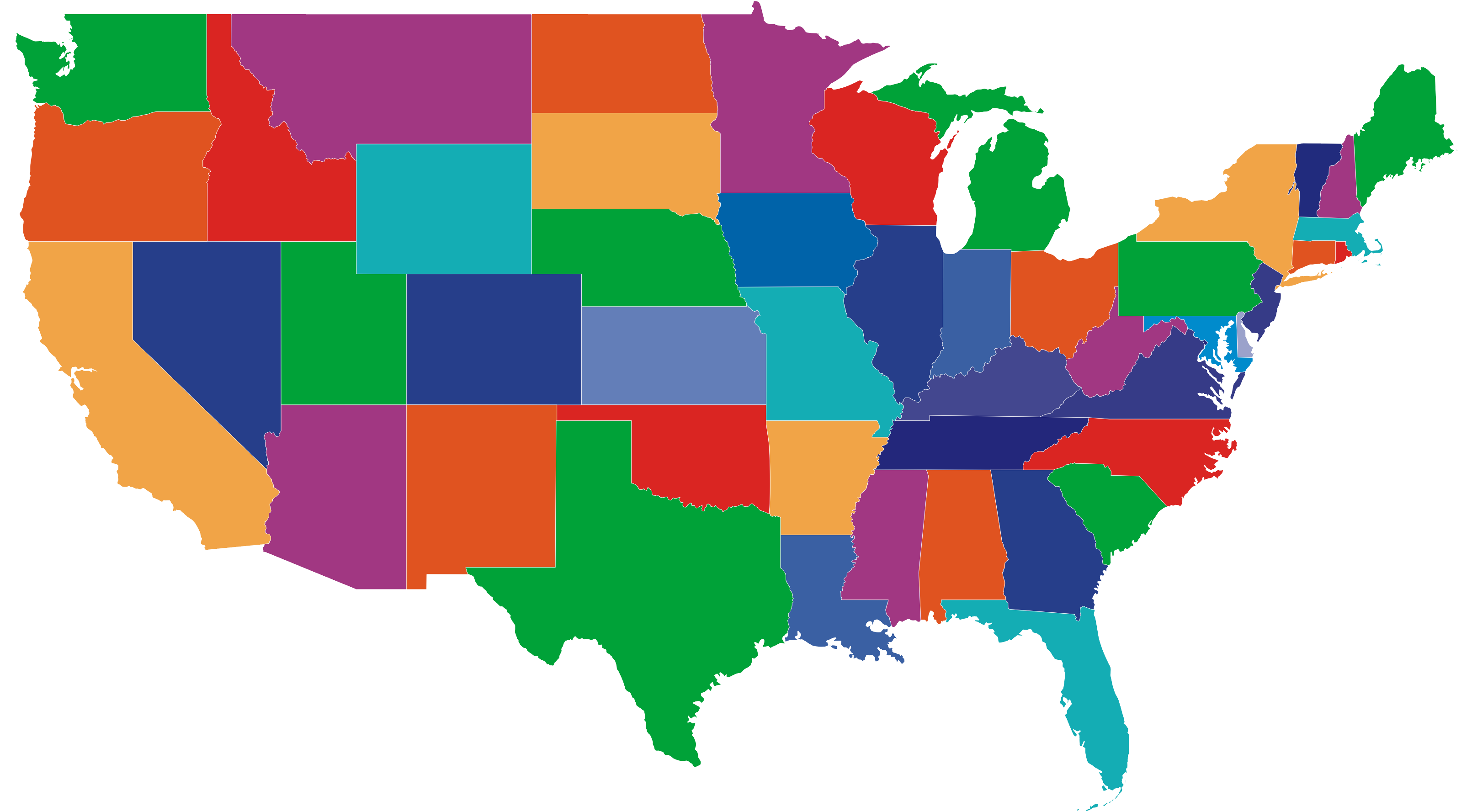 Us Map Transparent Png