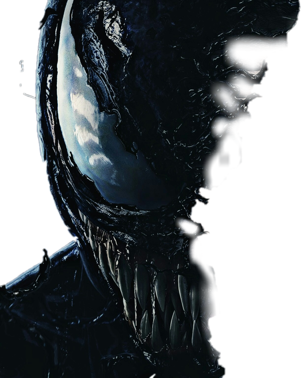 Venom half head PNG