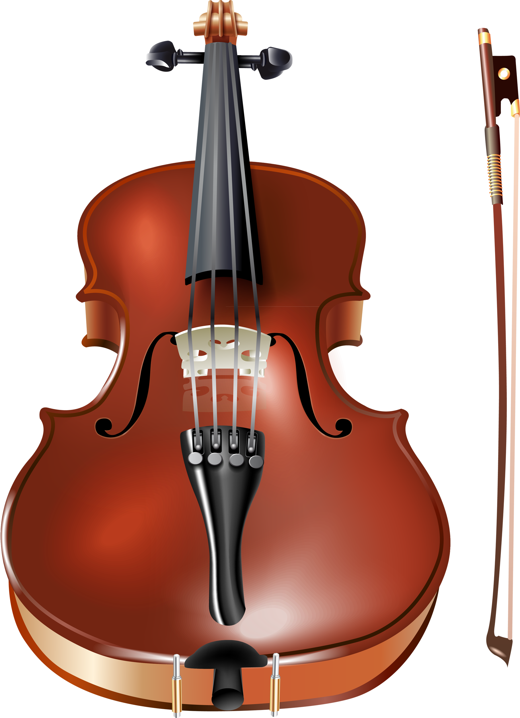 Violin and bow PNG