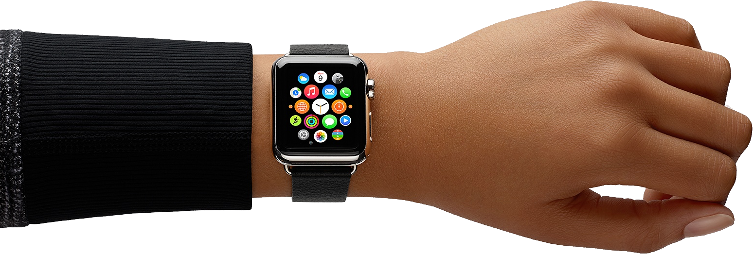 smart watches on hand PNG image