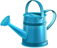 Watering blue can PNG