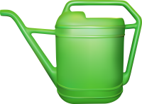 Plastic green watering can PNG