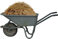 old wheelbarrow with grass PNG