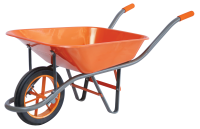 Wheelbarrow orange color PNG