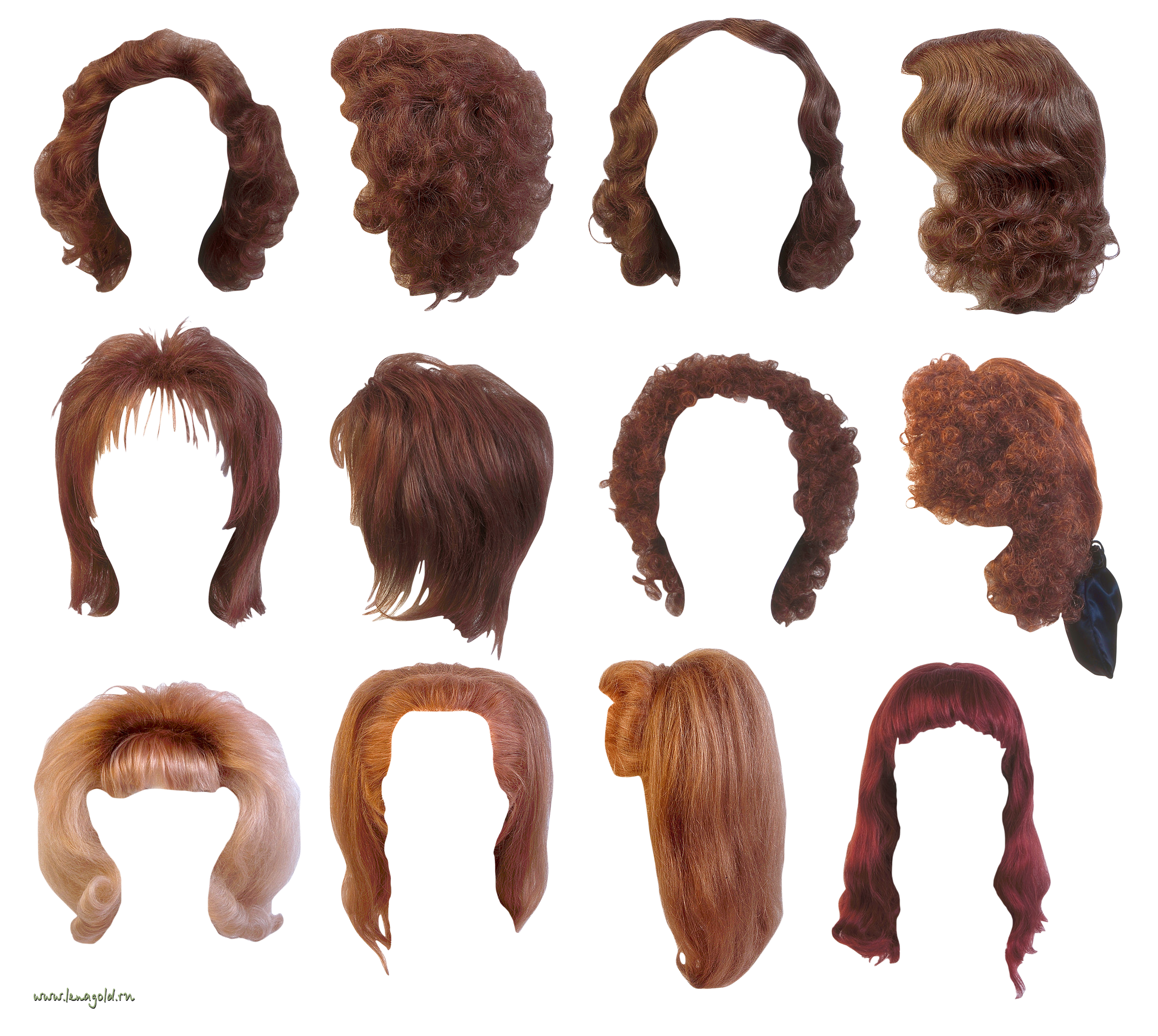 Hair wig PNG transparent image download, size: 2411x2157px