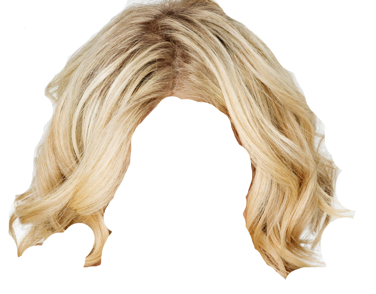 Hair wig PNG image with transparent background.