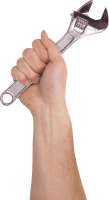 Гаечный ключ в руке PNG фото