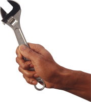 Wrench in hand PNG