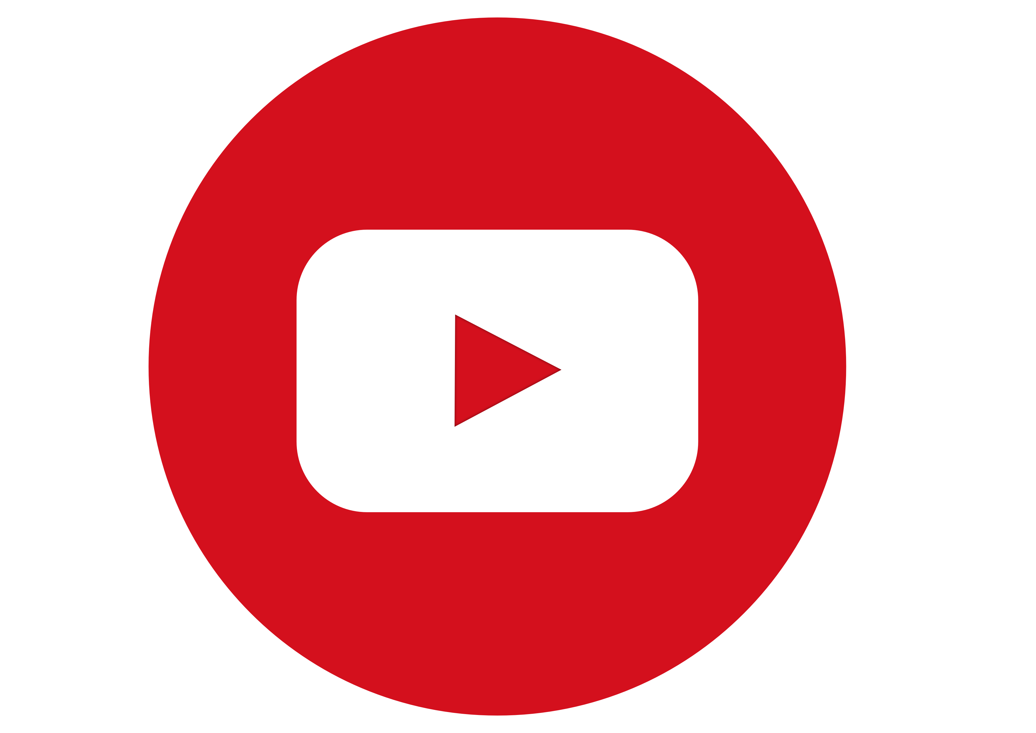Youtube logo PNG transparent image download, size 3507x2480px