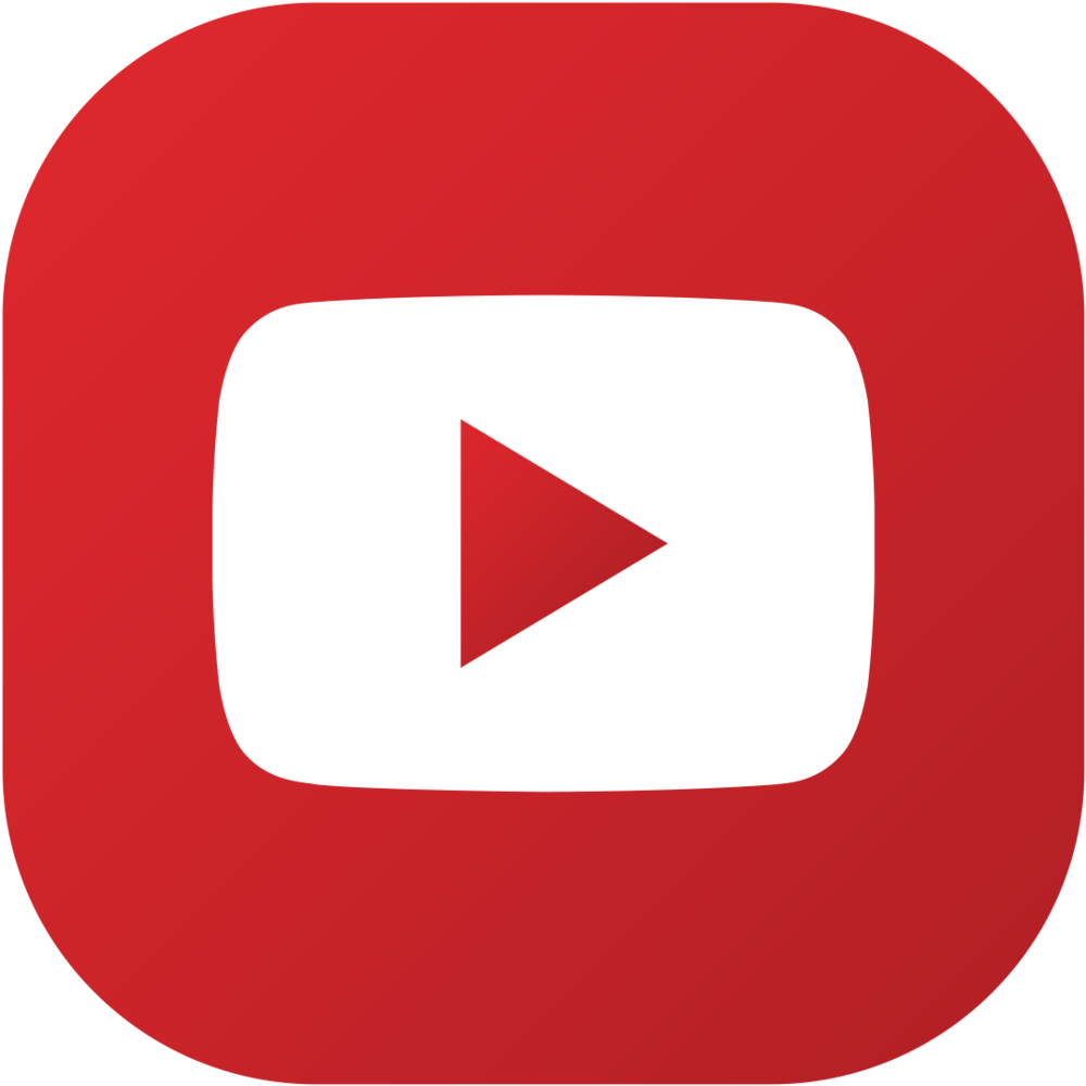 Youtube logo PNG transparent image download, size 1000x1000px