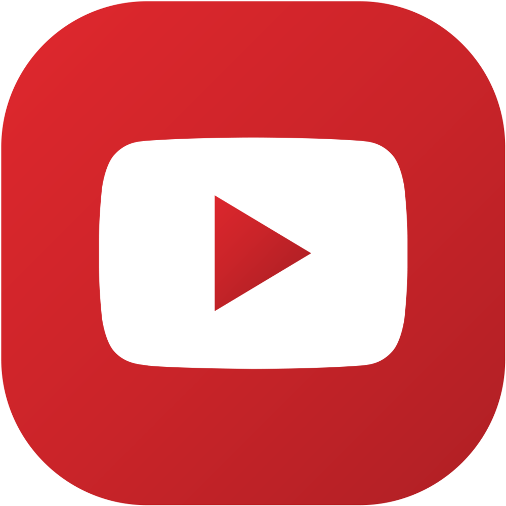 Youtube logo PNG transparent image download, size: 1000x1000px