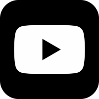 black youtube button PNG